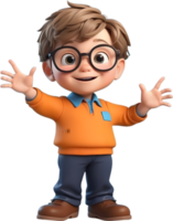 AI generated Cartoon boy with occupation illustration, cute little worker graphic, diverse professions artwork, boy in uniform design, career exploration concept, occupation character illustration png