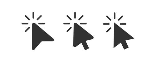 Mouse cursor click icon. Mouse pointer symbol. Choice arrow. Press button. Digital interface. Vector illustration.