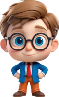 AI generated Cartoon boy with occupation illustration, cute little worker graphic, diverse professions artwork, boy in uniform design, career exploration concept, occupation character illustration png