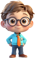 AI generated Cartoon boy with occupation illustration, cute little worker graphic, diverse professions artwork, boy in uniform design, career exploration concept, occupation character illustration png