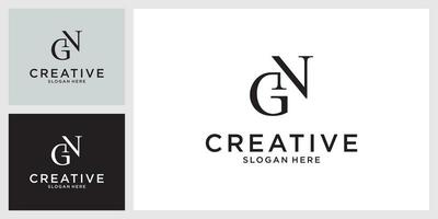 Initial letter GN or NG logo design template. vector