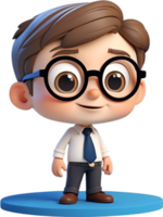 AI generated Cartoon boy with occupation illustration, cute little worker graphic, diverse professions artwork, boy in uniform design, career exploration concept, occupation character illustration png