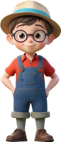 AI generated Cartoon boy with occupation illustration, cute little worker graphic, diverse professions artwork, boy in uniform design, career exploration concept, occupation character illustration png