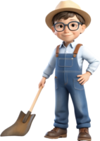 AI generated Cartoon boy with occupation illustration, cute little worker graphic, diverse professions artwork, boy in uniform design, career exploration concept, occupation character illustration png