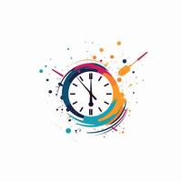 ai generado incompleto reloj logo. generativo ai foto