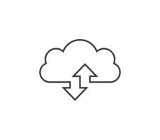 Cloud data icon. Vector illustration.