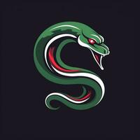 ai generado ilustrativo logo de un serpiente. generativo ai foto