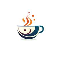 AI generated fancy logo of a coffeecup. Generative AI photo