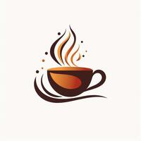 ai generado lujoso logo de un taza de café. generativo ai foto