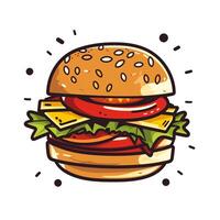 AI generated fancy logo of a burger. Generative AI photo