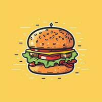 AI generated fancy logo of a burger. Generative AI photo