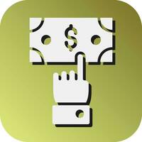 Pay Per Click  Vector Glyph Gradient Background Icon For Personal And Commercial Use.