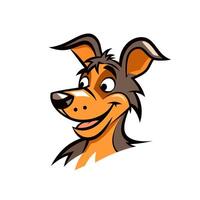 AI generated cartoon logo of a dog. Generative AI photo