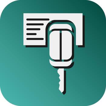 Key Programming  Vector Glyph Gradient Background Icon For Personal And Commercial Use.