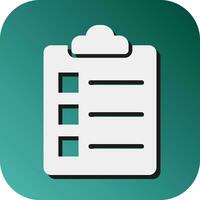 Task List  Vector Glyph Gradient Background Icon For Personal And Commercial Use.