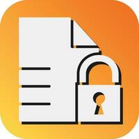 Confidentiality  Vector Glyph Gradient Background Icon For Personal And Commercial Use.