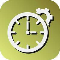 Working Hours  Vector Glyph Gradient Background Icon For Personal And Commercial Use.