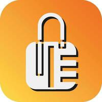 Practice Lock  Vector Glyph Gradient Background Icon For Personal And Commercial Use.