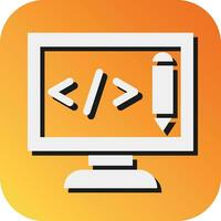 Website Design  Vector Glyph Gradient Background Icon For Personal And Commercial Use.