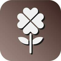 Four Leaf Clover  Vector Glyph Gradient Background Icon For Personal And Commercial Use.