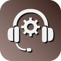 Technical Support  Vector Glyph Gradient Background Icon For Personal And Commercial Use.