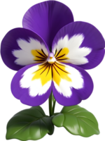 AI generated pansy flower clip art png