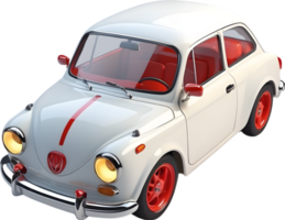 AI generated a cartoon porsche car with red stripes png