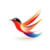 AI generated 3d logo of a bird. Generative AI photo