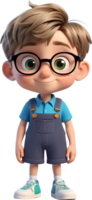 AI generated Cartoon boy with occupation illustration, cute little worker graphic png