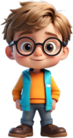 AI generated Cartoon boy with occupation illustration, cute little worker graphic png