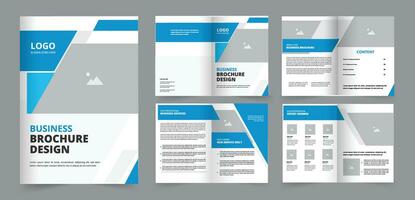 profesional corporativo bifold folleto diseño modelo vector