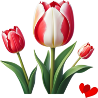 ai gegenereerd tulp bloemen icoon illustratie png