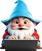 AI generated a cartoon gnome png