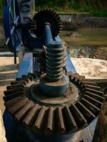 large gears that are not given lubricating grease photo