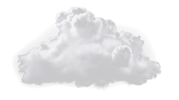 AI generated white cloud isolated on a transparent background. png