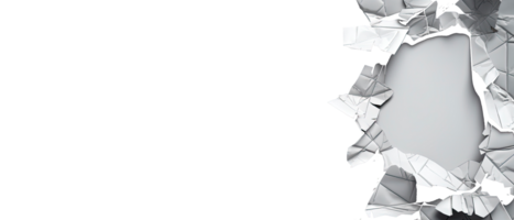 AI generated Realistic White Ripped Paper Effect on Transparent Background png