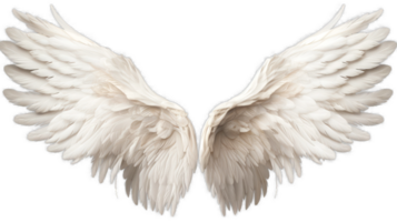 AI generated White wings isolated on a transparent background. png