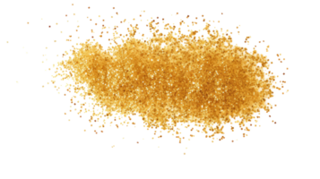 ai genererad guld gnistra och glitter damm effekt isolerat på transparent bakgrund. png