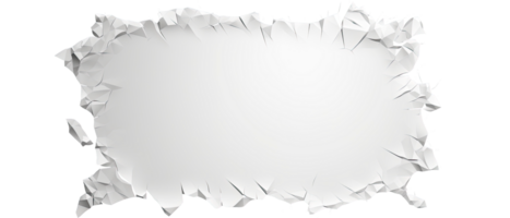 AI generated Realistic White Ripped Paper Effect on Transparent Background png