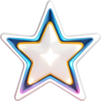 AI generated a star with colorful stars on it png