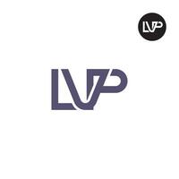 letra lvp monograma logo diseño vector