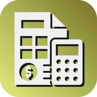 Bookkeeping  Vector Glyph Gradient Background Icon For Personal And Commercial Use.