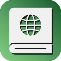 Geography Book  Vector Glyph Gradient Background Icon For Personal And Commercial Use.