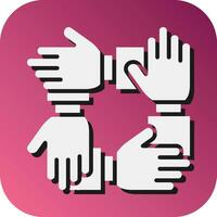 Cooperation  Vector Glyph Gradient Background Icon For Personal And Commercial Use.