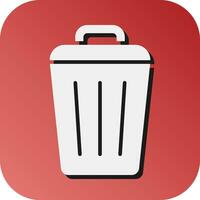Garbage  Vector Glyph Gradient Background Icon For Personal And Commercial Use.
