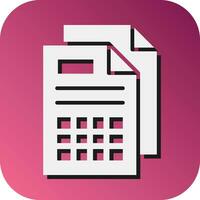 Spreadsheet  Vector Glyph Gradient Background Icon For Personal And Commercial Use.