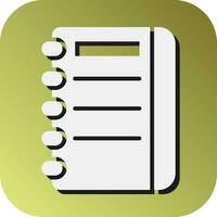 Diary  Vector Glyph Gradient Background Icon For Personal And Commercial Use.