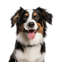 AI generated Happy dog looking at the camera on the transparent background. png