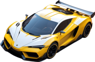 AI generated a sports car model on a transparent background png