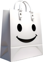 AI generated shopping bag with a logo on it, transparent background png